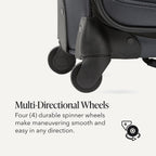SwissGear Sion Expandable Softside Suitcase – Dark Grey / Checked-Medium – product detail