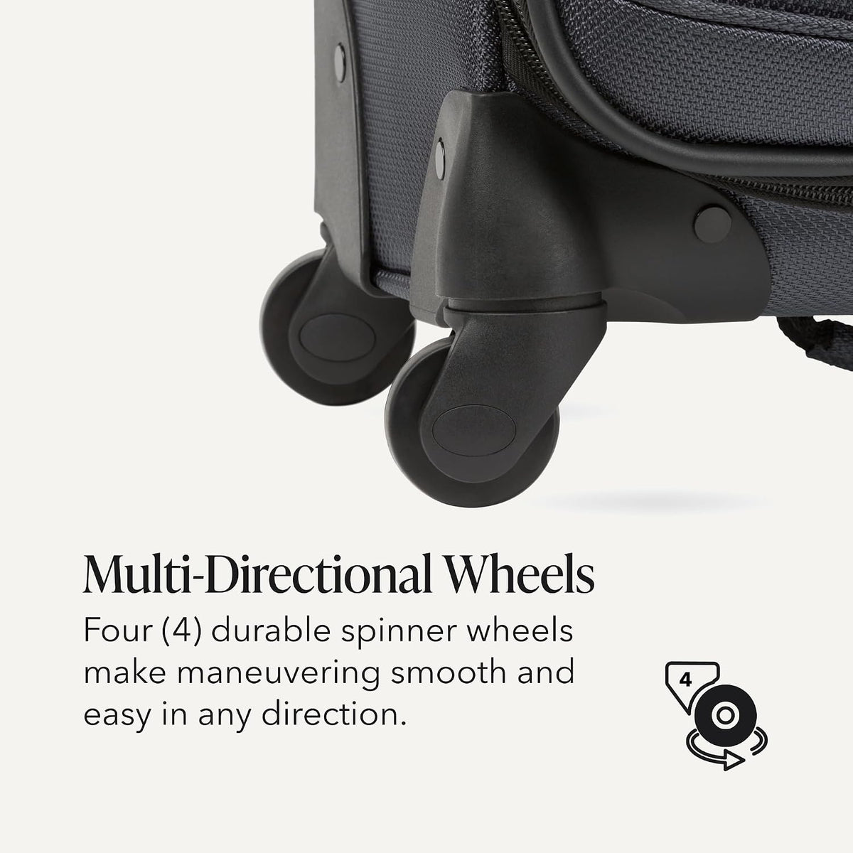 SwissGear Sion Expandable Softside Suitcase – Dark Grey / Checked-Medium – product detail