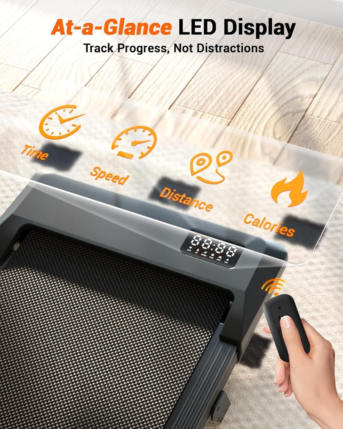 MJWW Under-Desk Walking Treadmill – Deep Black – product detail