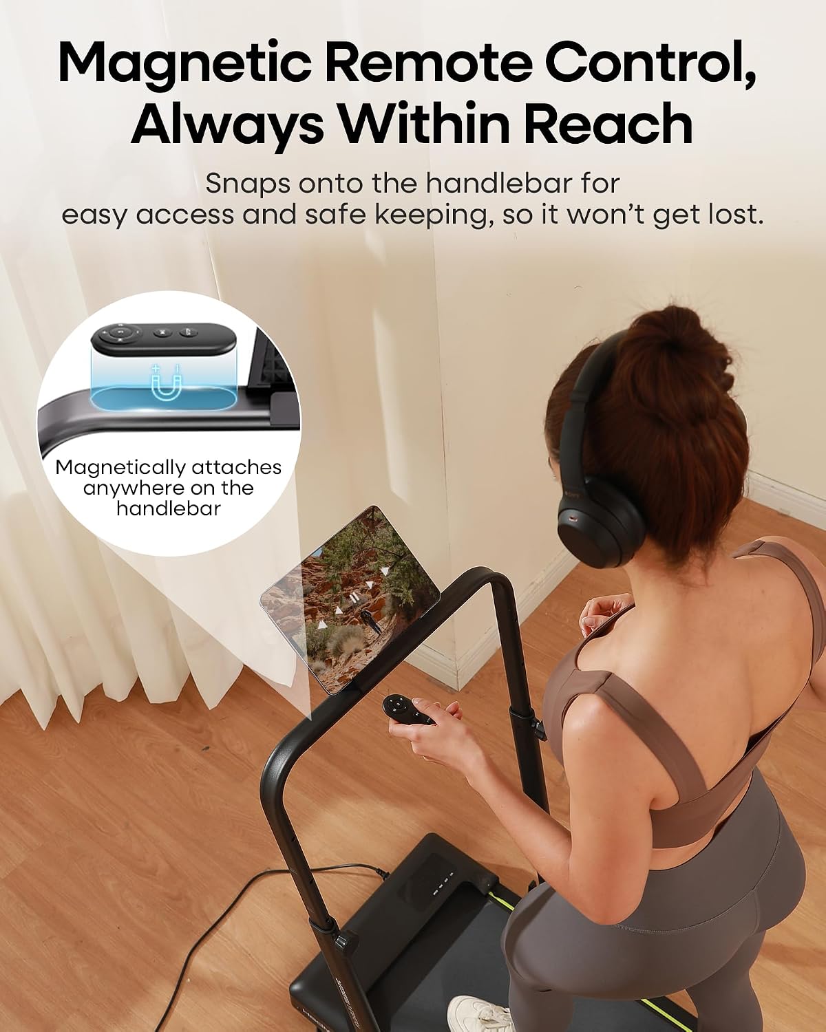 HADMAX H100 Walking Treadmill – Chartreuse – product detail