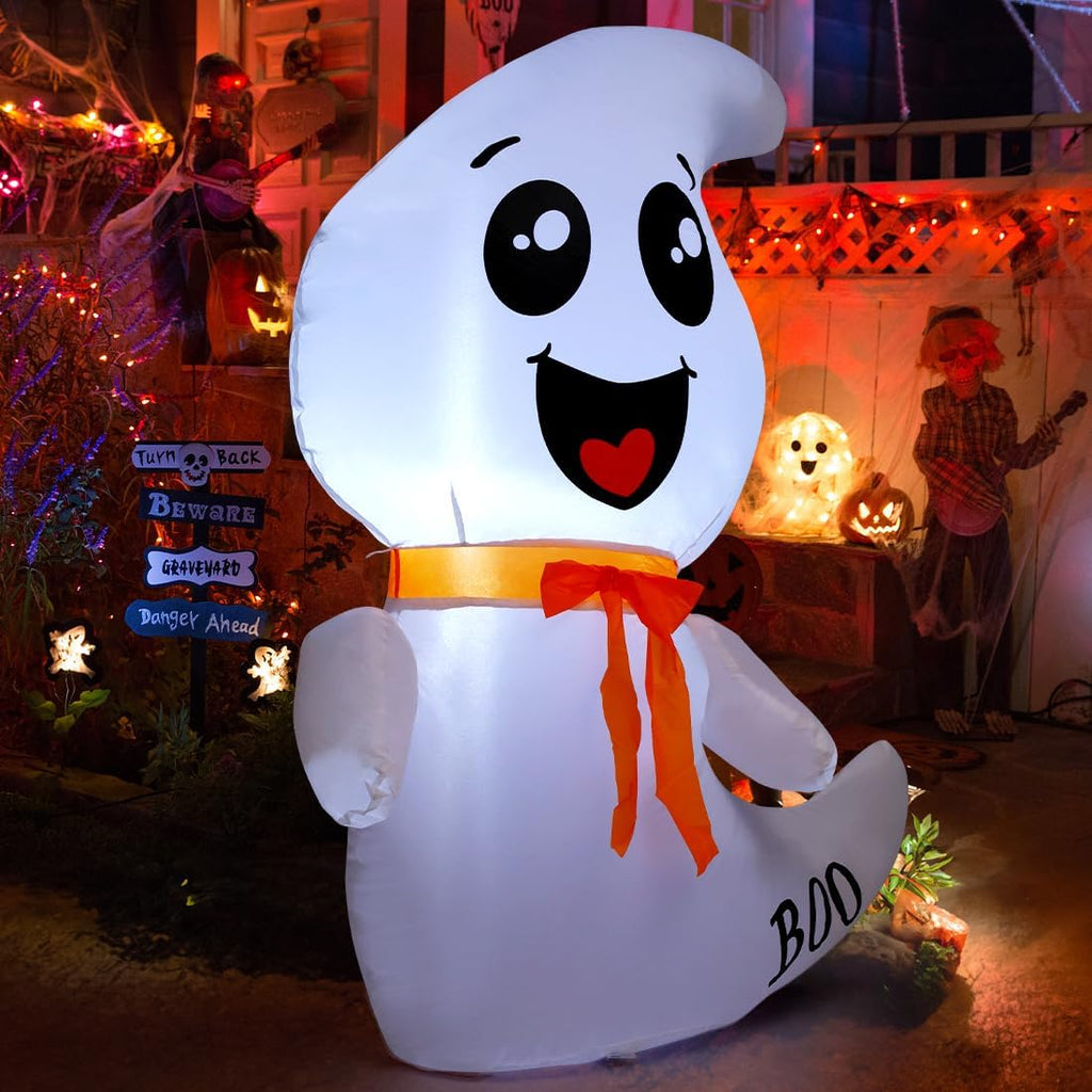GOOSH 4-Foot Halloween Ghost Inflatable – White – product detail
