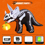 COMIN CO-69429 6.5-Foot Halloween Skeleton Dinosaur Inflatable – Black – product detail