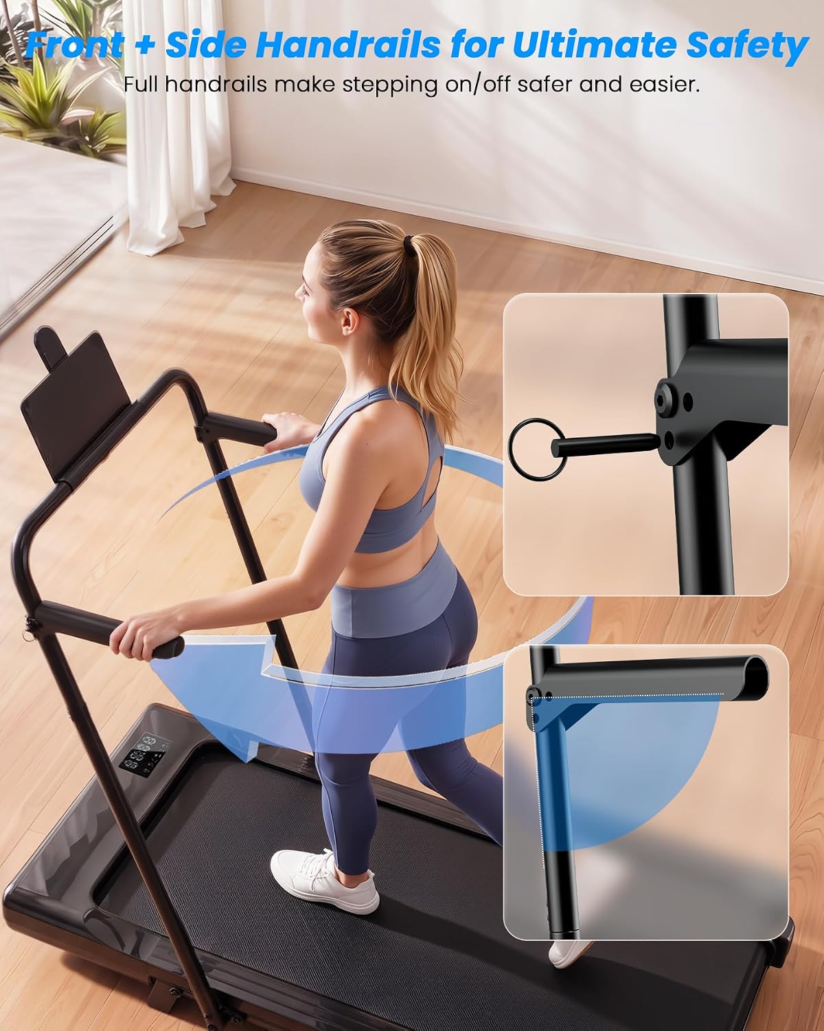 Lacuffy BA09-F6 Under-Desk Walking Treadmill – Satin Black – product detail