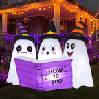 GOOSH DJ-WS-69576 5.2-Foot Halloween Reading Ghosts Inflatable – White – product detail