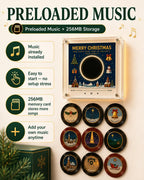 Christmas Vinyl Player Fridge Record NFC Magnetic Music Box Set · 2