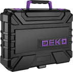 DEKOPRO 126-Piece Cordless Drill and Hand Tool Set – Purple – product detail