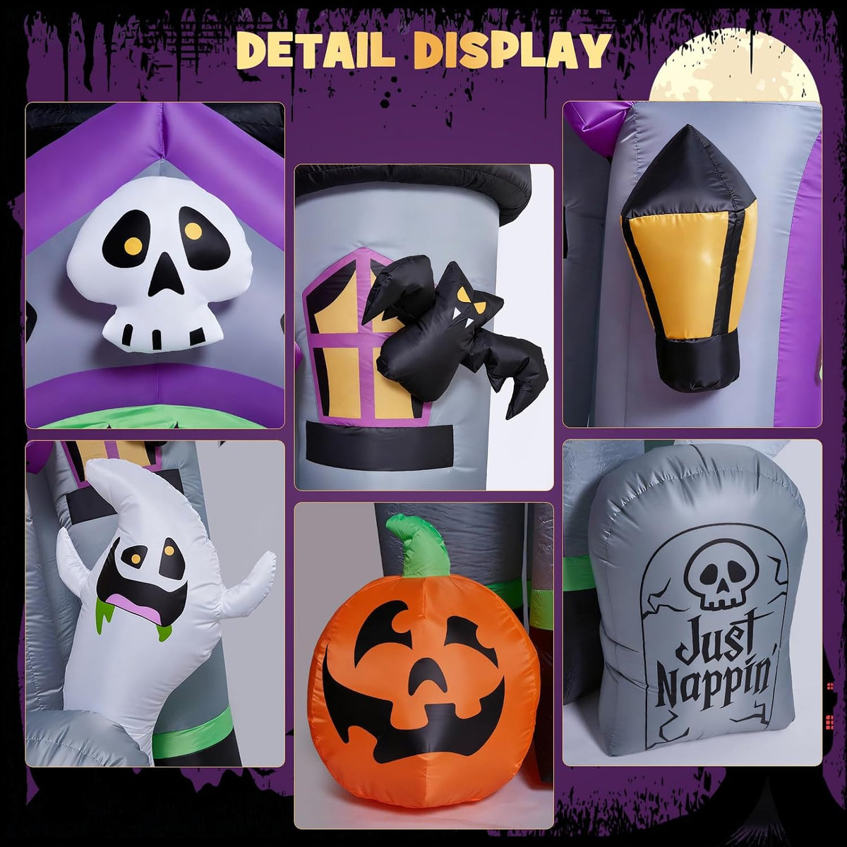 ZPISF Halloween Castle 12 ft 12-Foot Halloween Castle Archway Inflatable – Multicolor – product detail