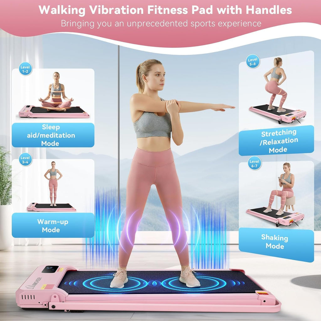 ANCHEER Under-Desk Walking Treadmill – Fashion Pink – product detail