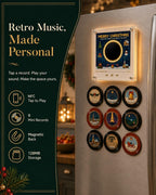 Christmas Vinyl Player Fridge Record NFC Magnetic Music Box Set · 8