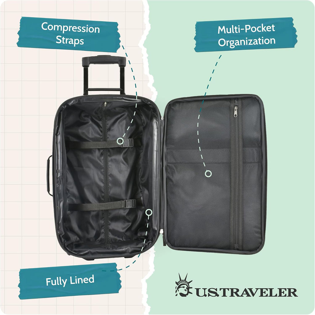 U.S. Traveler US5600O Softside Luggage Set – 21"/14", Orange – Orange / 21"/14" – product detail