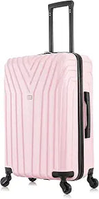 InUSA IUVAS00M-PNK Hardside Suitcase – 24 Inch, Pink