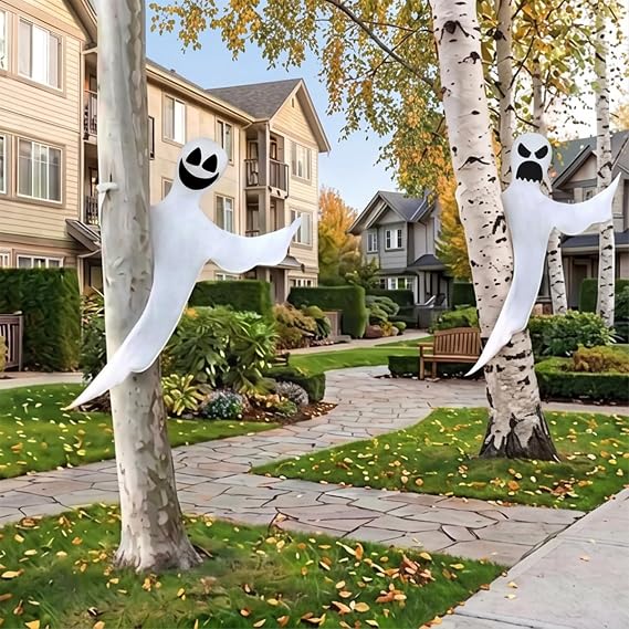 Anditoy YLBS 2-Pack 53-Inch Bendable Hanging Ghost Decorations