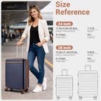 Kono 2574 Suitcase – Checked-Large 28-Inch, Navy – Navy / Checked-Large 28-Inch – product detail