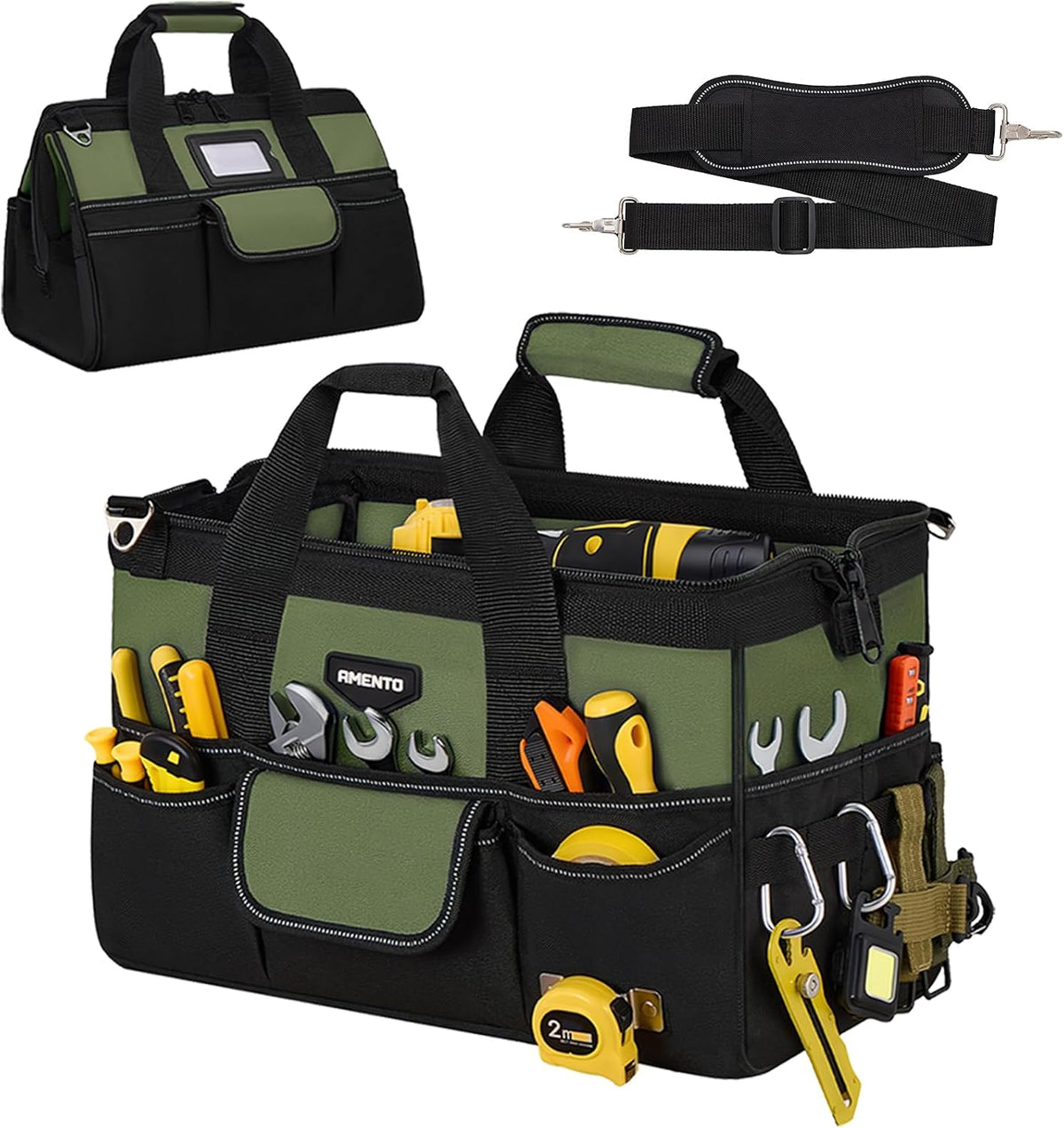 Amento 22-Pocket Oxford Tool Bag, 16 or 18 Inch