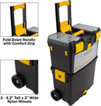 Stalwart 75-2250 Rolling Tool Box with Removable Top – Black/Yellow/Clear – product detail