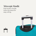 SwissGear Sion Expandable Softside Suitcase – Teal / Checked-Large 29-Inch – product detail