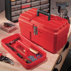 Akro-Mils 14-Inch ProBox Tool Box with Removable Tray, Black or Red