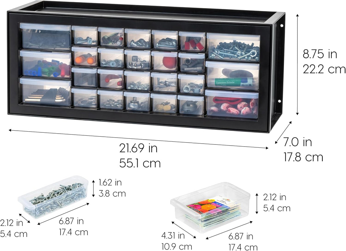 IRIS USA 587657 26-Drawer Parts and Craft Organizer – 26 Drawer, Black – Black / 26 Drawer – product detail