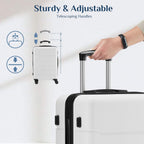 NEWBULIG 2LG-24WT Suitcase – 24 Inch, White – White / 24 Inch – product detail