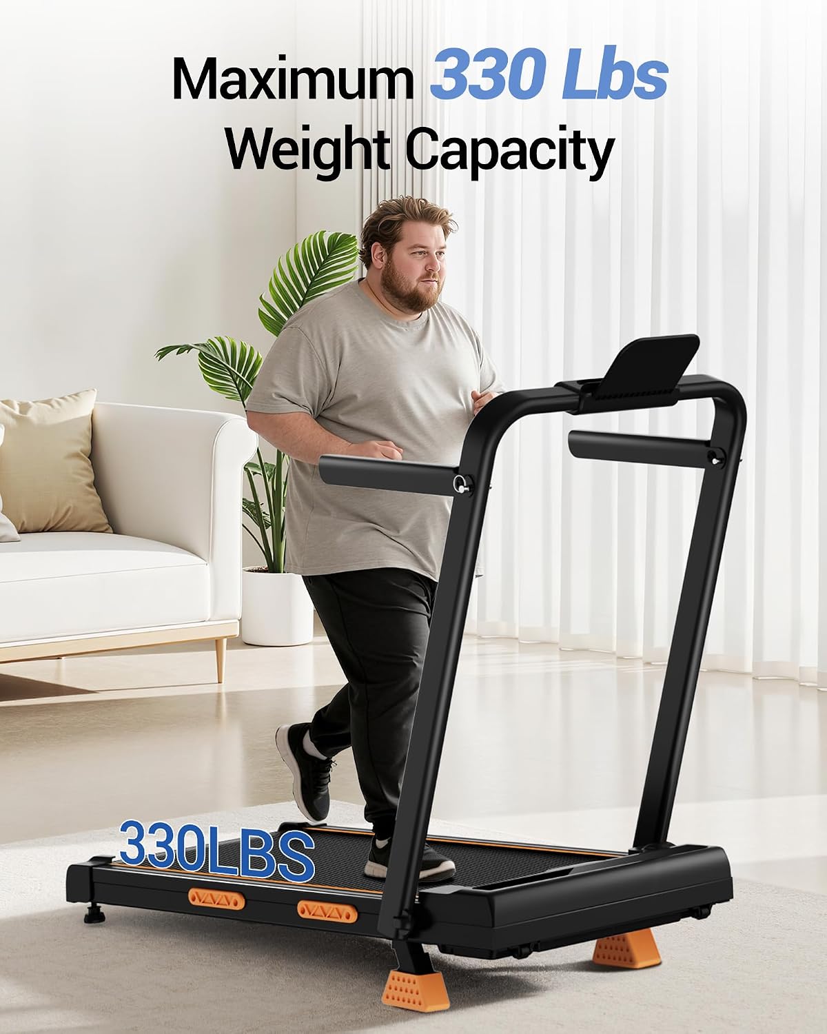 CURSOR FITNESS X5F Folding Walking Treadmill with Handles