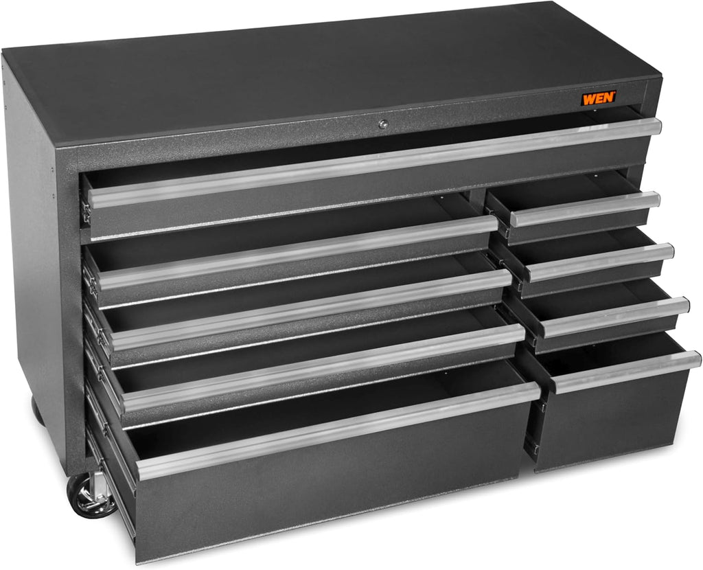 WEN GG532B 52-Inch 9-Drawer Rolling Tool Cabinet – 52-Inch Bottom, Black – 52-Inch Bottom / Black – product detail