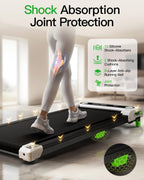 AKLUER 480L-A Under-Desk Walking Treadmill, Light Black or Soft White