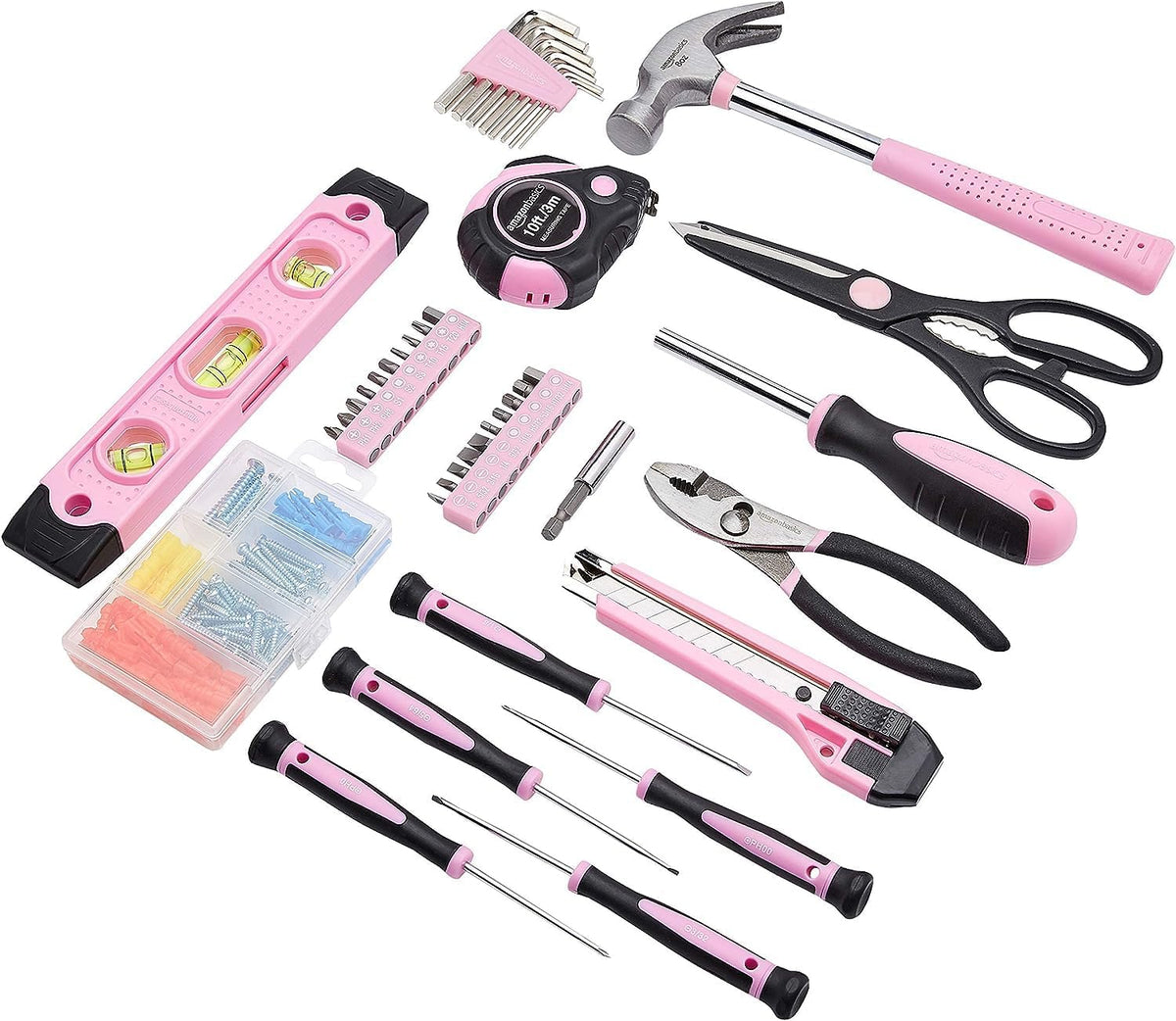 Amazon Basics 142-Piece Household Tool Kit with Storage Case