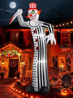 zukakii QM-WS-018 12-Foot Halloween Clown Inflatable – white