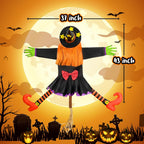 Bswalf 44-Inch Crashing Witch Halloween Tree Decoration – Orange(44 Inch) – product detail