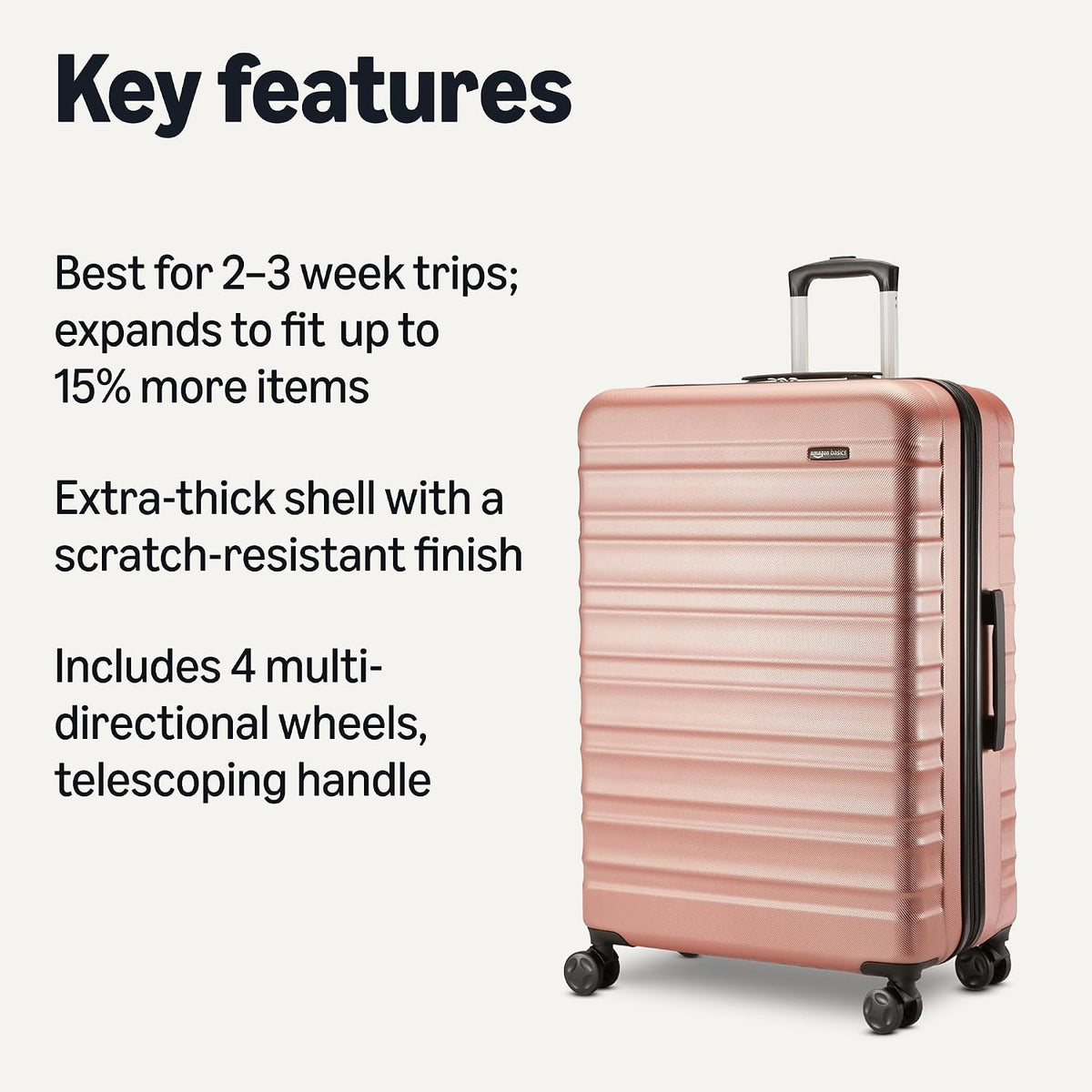 Amazon Basics Expandable Hardside Luggage, Multiple Sizes and Sets