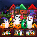 KOOY Halloween Inflatable Decorations – Ghost Pumpkin – product detail