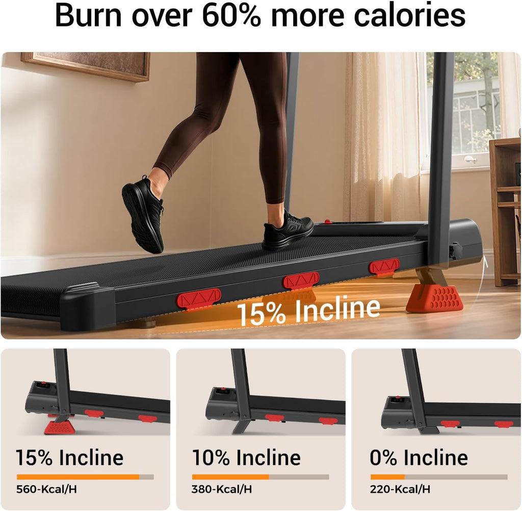 LONTEK Walking Treadmill – Ivory Black – product detail
