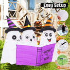 GOOSH DJ-WS-69576 5.2-Foot Halloween Reading Ghosts Inflatable – White – product detail