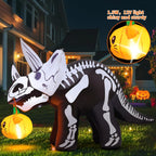 COMIN CO-69429 6.5-Foot Halloween Skeleton Dinosaur Inflatable – Black – product detail