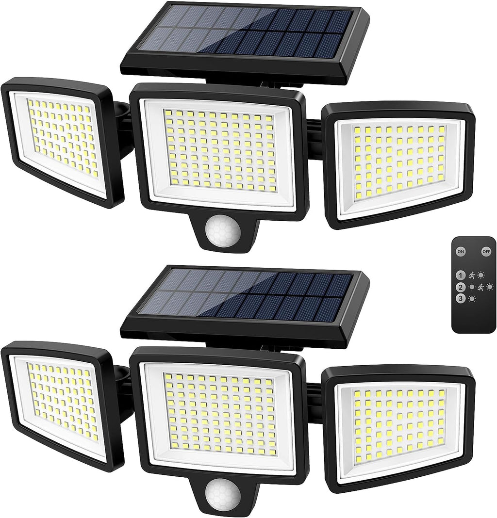 Tuffenough Solar Motion Lights, Black, 2-Pack