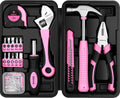DEKOPRO DKMHTK086BMC-Pink 86-Piece Household Hand Tool Kit – Pink