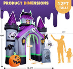 ZPISF Halloween Castle 12 ft 12-Foot Halloween Castle Archway Inflatable – Multicolor – product detail