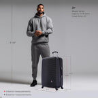 InUSA IUROY00L-BLK Hardside Suitcase – 28 Inch (L), Black – Black / 28 Inch (L) – product detail