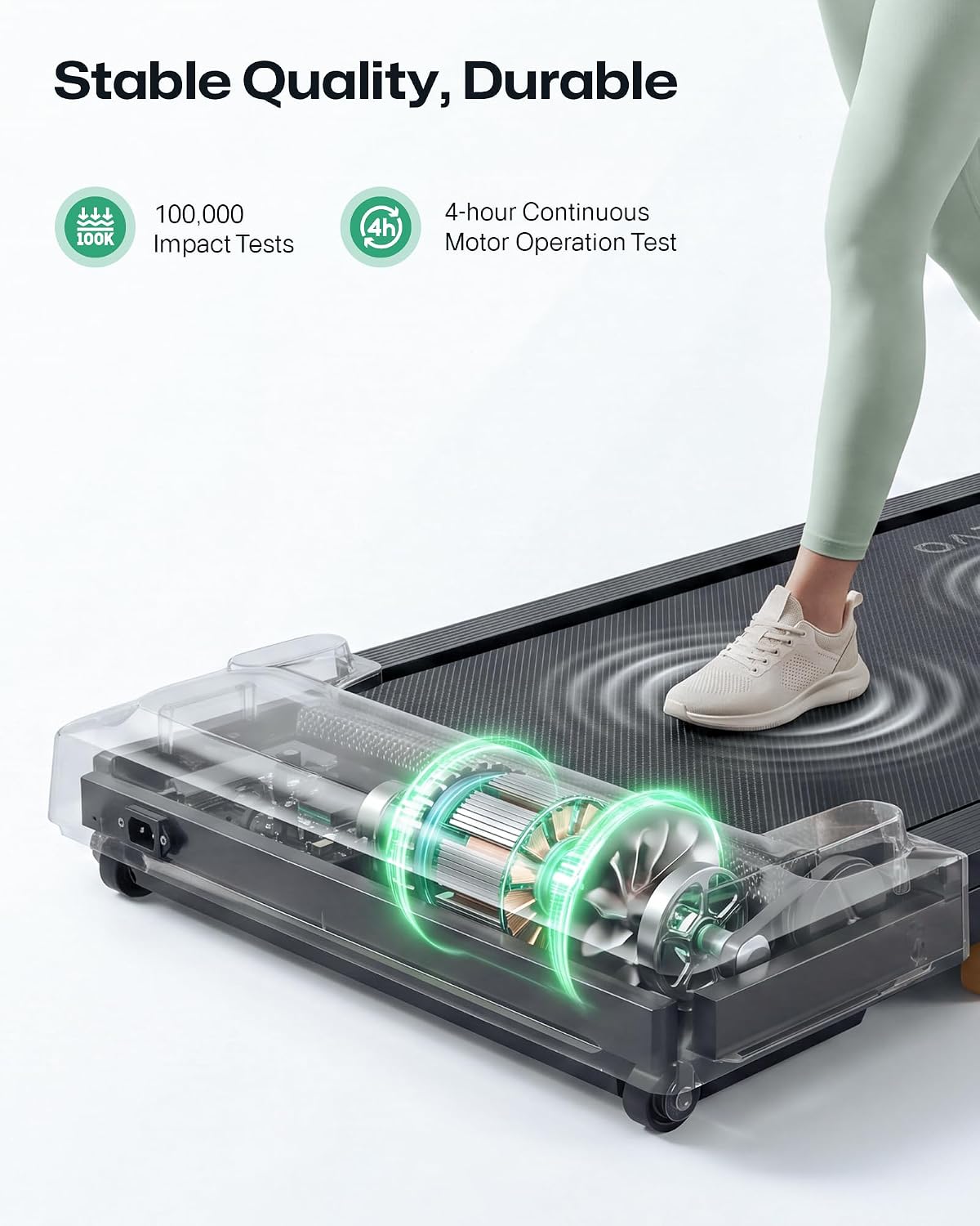 UREVO URTM025 Under-Desk Walking Treadmill – Black – product detail