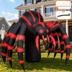 COMIN 7-Foot Halloween Striped Spider Inflatable – Red – product detail
