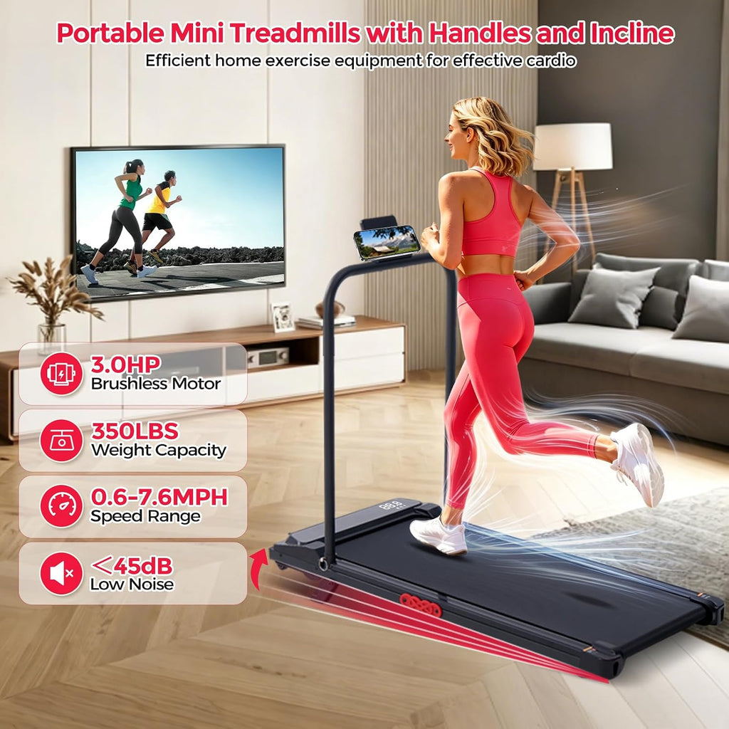 Potupus V300-DYV Under-Desk Walking Treadmill – Black-A1 – product detail