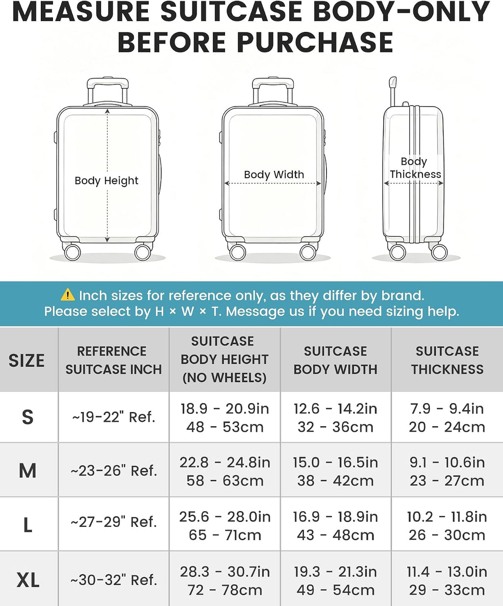 TRAVELKIN more than travel XL Luggage Cover – XL, Black – Black / XL – product detail