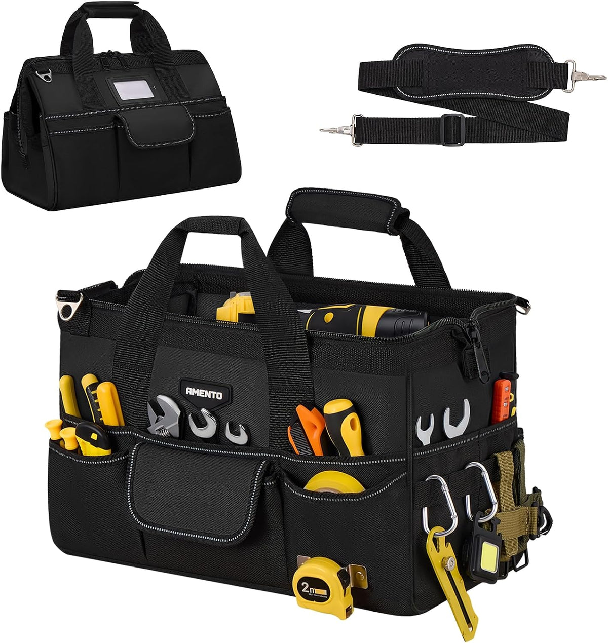 Amento 22-Pocket Oxford Tool Bag, 16 or 18 Inch