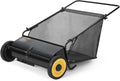 GAOMON 26-Inch Push Lawn Sweeper, Grass, Lawn and Leaf Cleanup Collector with Large 7 cu. ft. Hopper Bag, and Dual Spinning Brushes, Black · 1