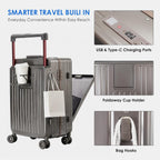 Pearstudioy 20-alum-pc-usb Carry-On Suitcase – 20 Inches, Gold – product detail