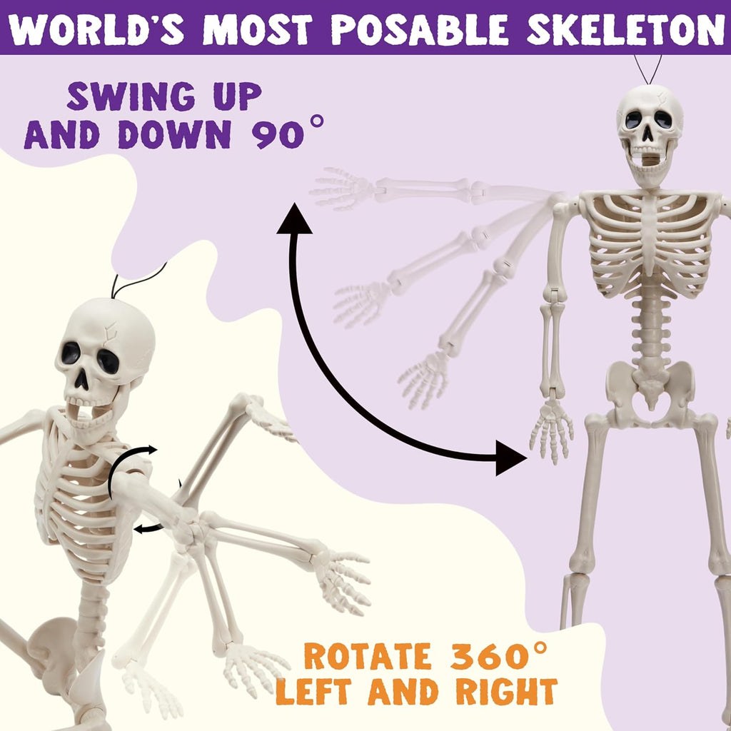 JOYIN 15668 5-Pack 16-Inch Posable Halloween Skeletons – Original – product detail