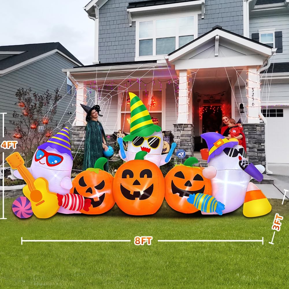 KOOY Halloween Inflatable Decorations – music pumpkin – product detail