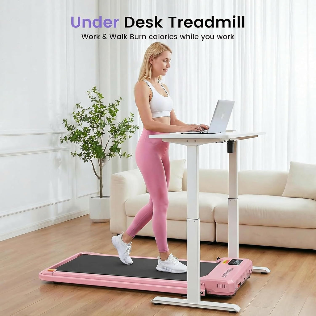 ANCHEER Under-Desk Walking Treadmill – Pink Rose Gold – product detail