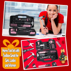 MARTCOLOR M836-Pink 58-Piece Household Hand Tool Kit – Pink – product detail