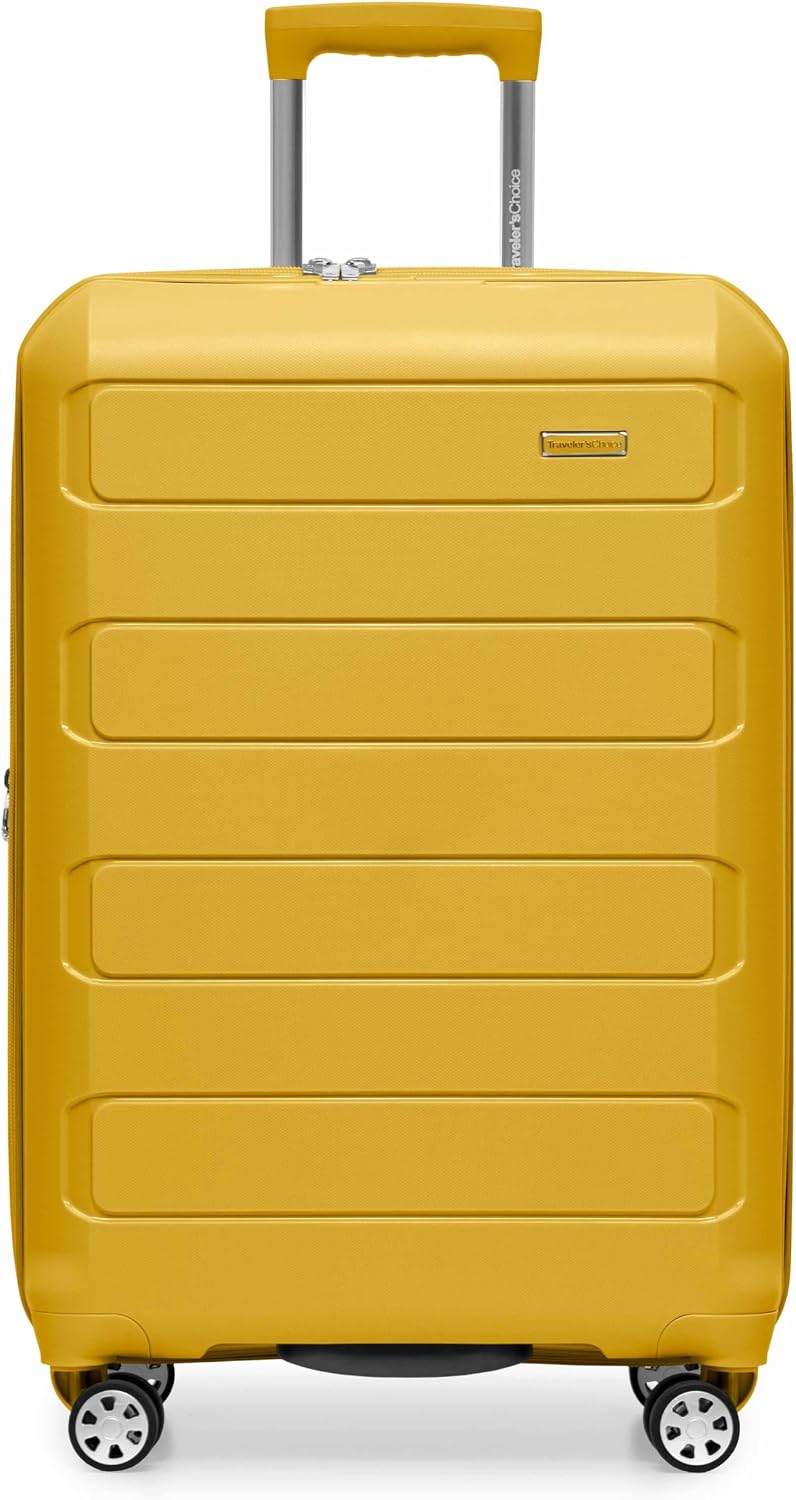 Traveler's Choice TC09157Y26 Hardside Suitcase – 27-Inch Medium, Yellow – Yellow / 27-Inch Medium – product detail